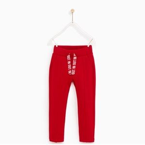 •SOLD•Zara Red Joggers SZ 6